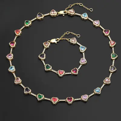Collar Colorido de Corazón