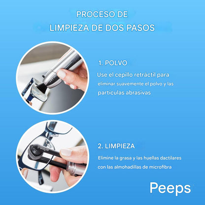 Limpiador de Gafas Portátil 2 en 1