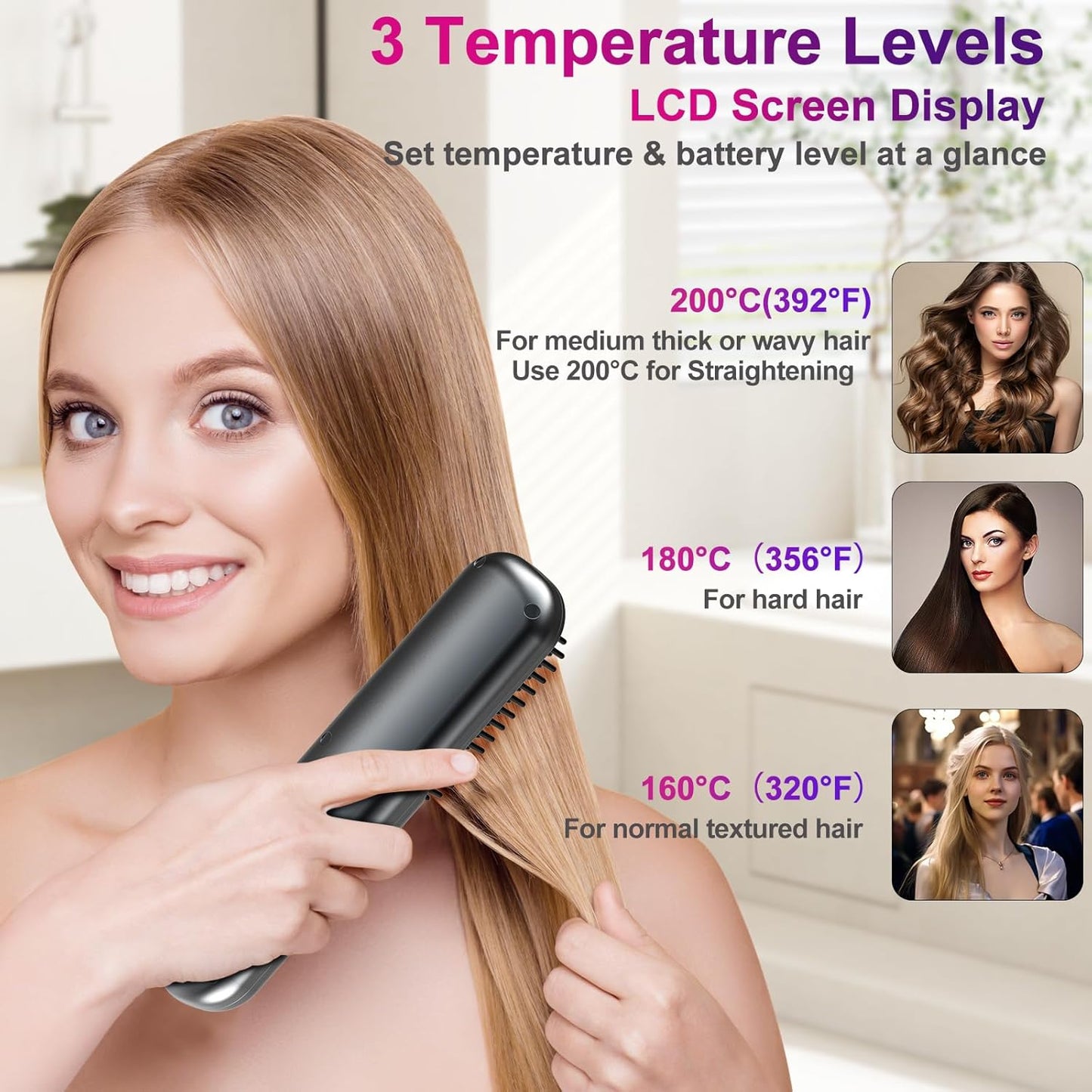 Cepillo Alisador inalambrico GlowBrush