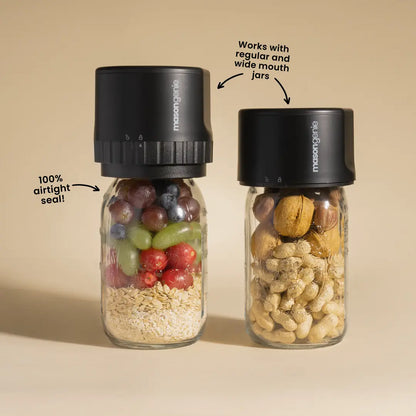 Kit de sellador al vacío eléctrico para tarros Mason de boca ancha y boca regular