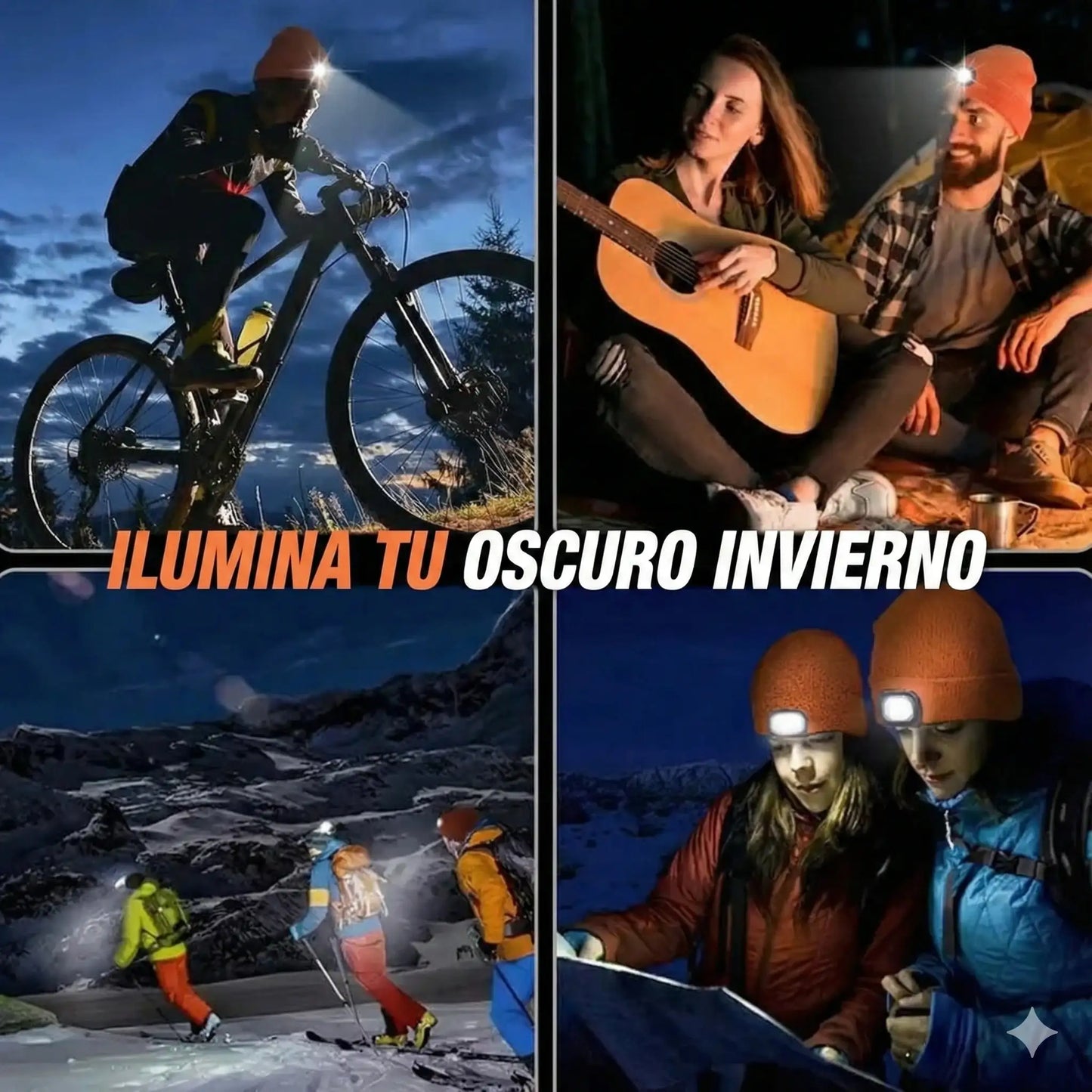 Gorro Bluetooth con Luz LED y auriculares inalámbricos