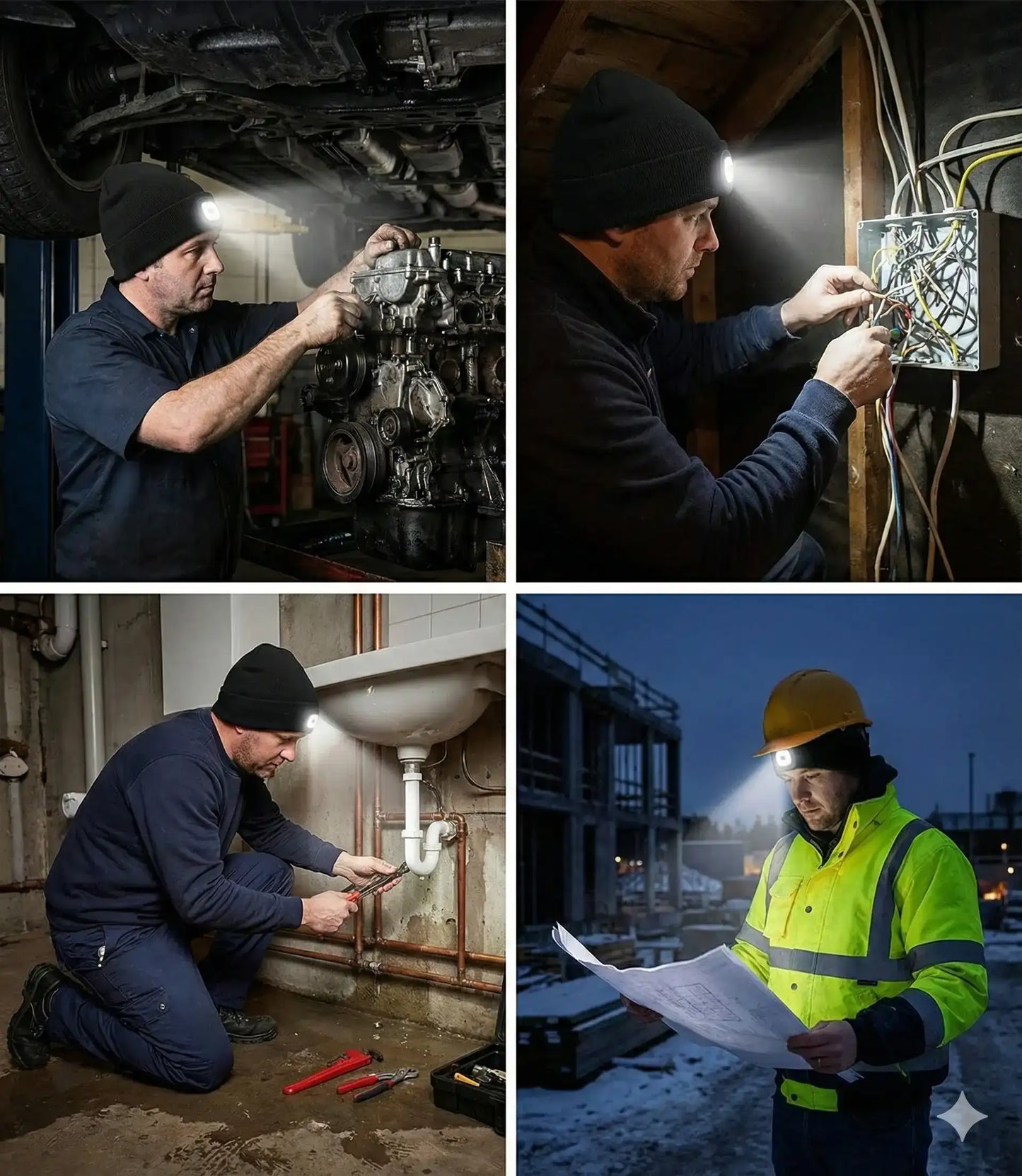 Gorro Bluetooth con Luz LED y auriculares inalámbricos