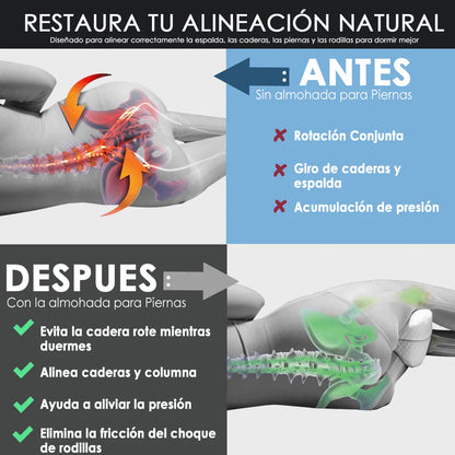 Almohada Ortopédica para Piernas Rodillas Cadera Espalda Ciática Articulaciones