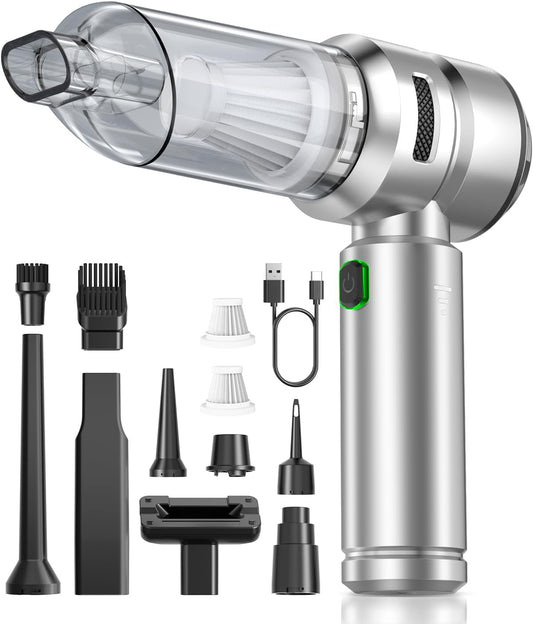 Aspirador y Soplador Inalámbrico de Mano para la Limpieza de Automóviles y el Hogar