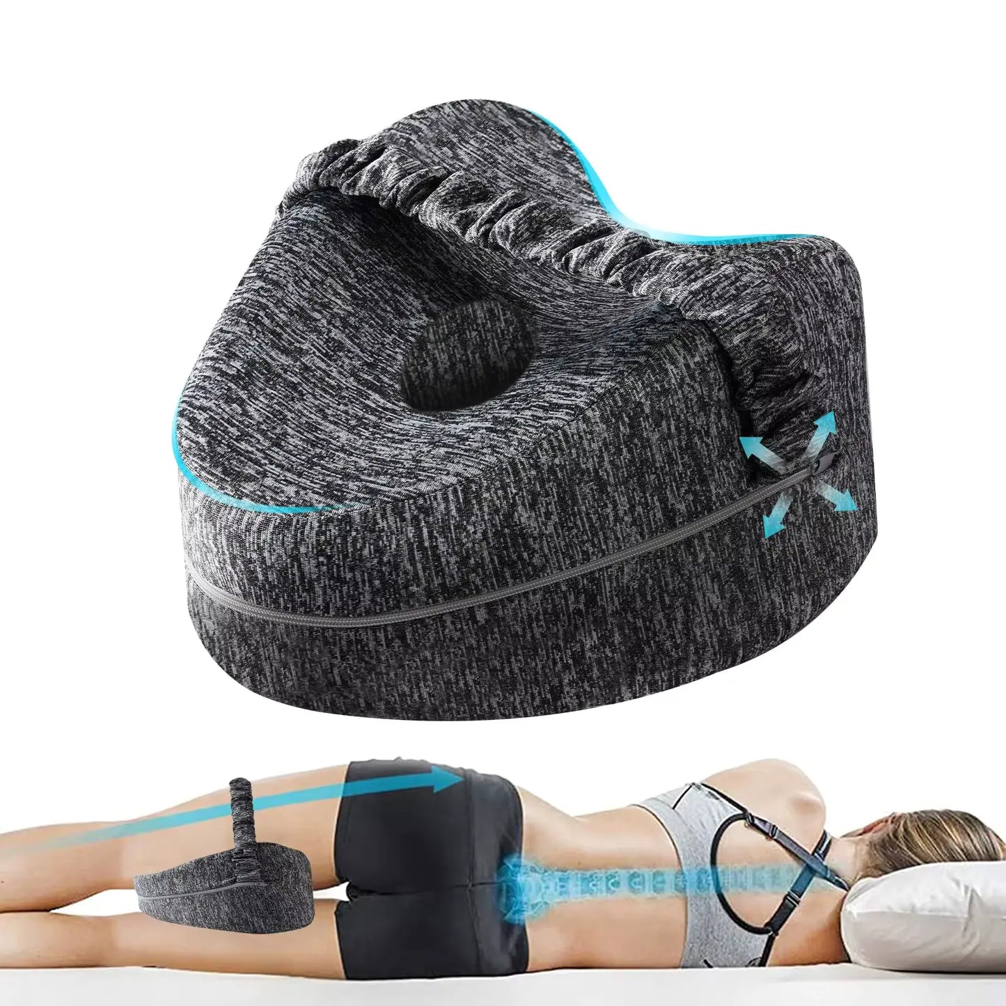Almohada Ortopédica para Piernas Rodillas Cadera Espalda Ciática Articulaciones